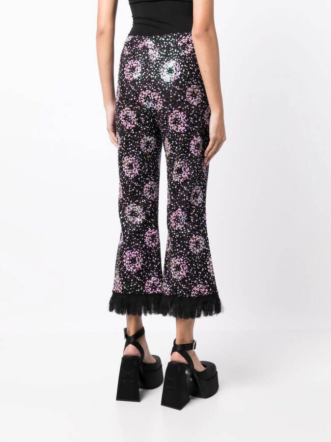Anna Sui Broek met pailletten Zwart