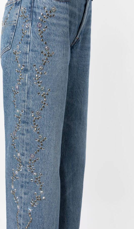 Anna Sui Jeans verfraaid met ringlets Blauw