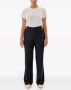 Another Tomorrow Flared broek van merinowol Zwart - Thumbnail 2