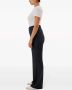 Another Tomorrow Flared broek van merinowol Zwart - Thumbnail 3