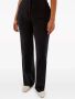Another Tomorrow Flared broek van merinowol Zwart - Thumbnail 4