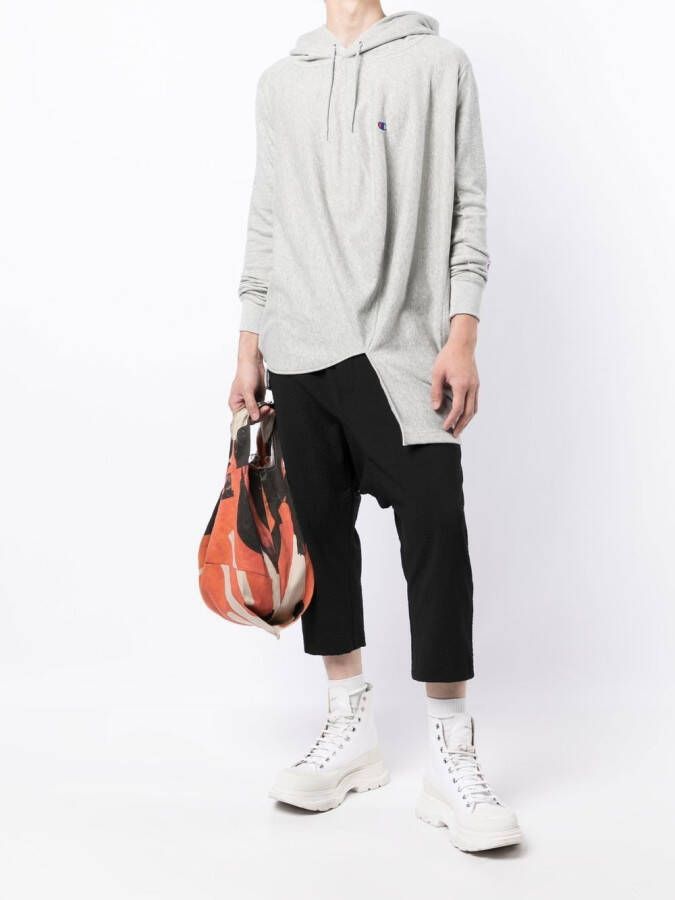 Anrealage Hoodie met trekkoord Grijs