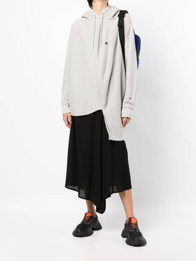 Anrealage Hoodie met trekkoord Grijs