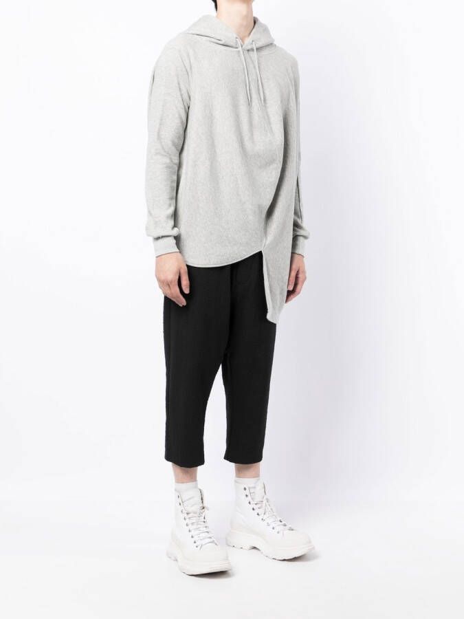 Anrealage Hoodie met trekkoord Grijs