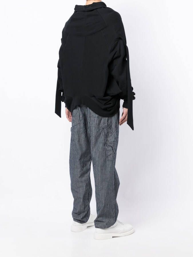 Anrealage Hoodie met trekkoord Zwart