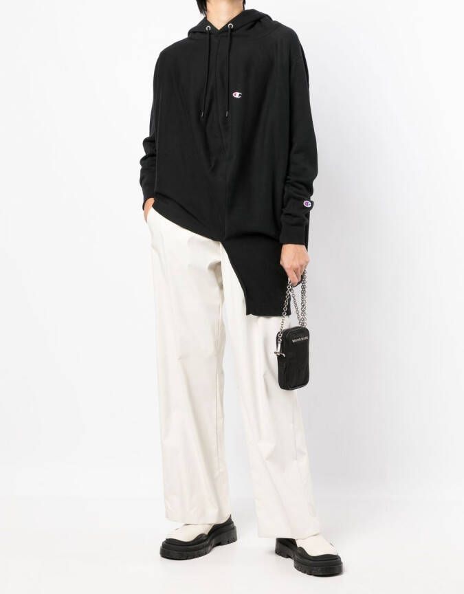 Anrealage Hoodie met trekkoord Zwart