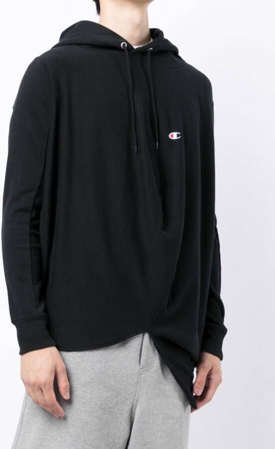 Anrealage Hoodie met trekkoord Zwart