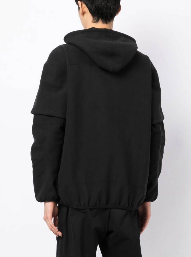 Anrealage Hoodie met logopatch Zwart