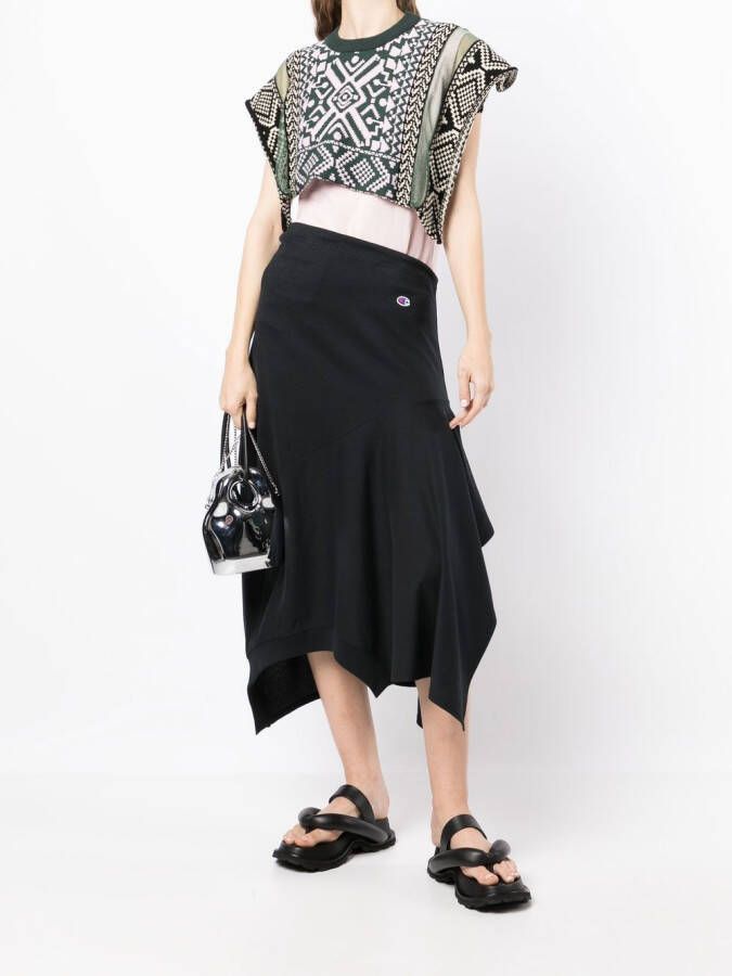 Anrealage x Champion asymmetrische rok Zwart