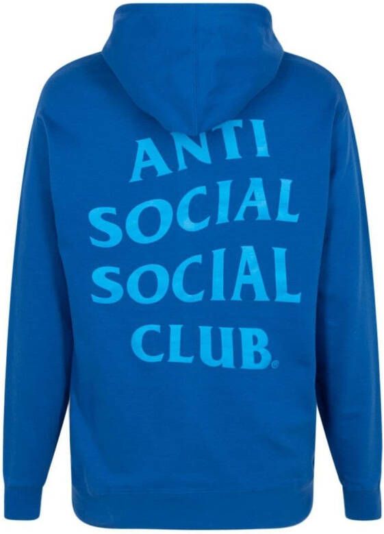 Anti Social Club Hoodie met print Blauw