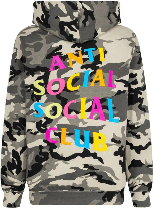 Anti Social Club Hoodie met print Zwart