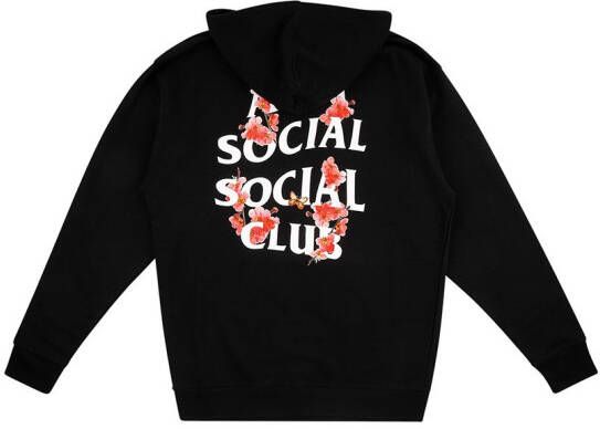 Anti Social Club Hoodie met print Zwart