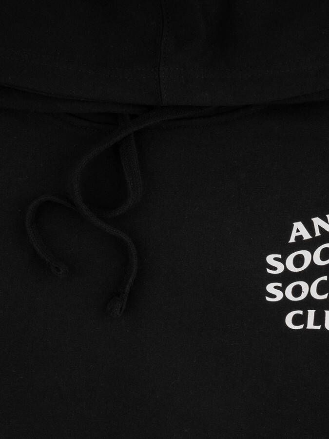 Anti Social Club Hoodie met print Zwart