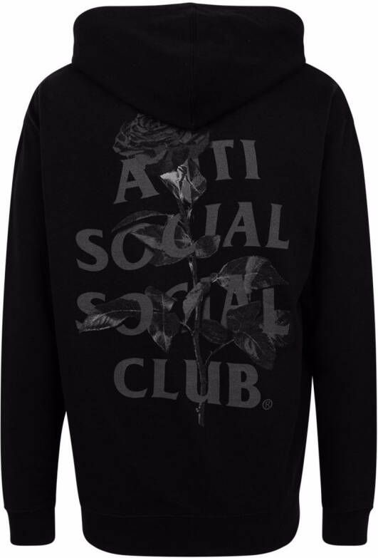 Anti Social Club Hoodie met print Zwart
