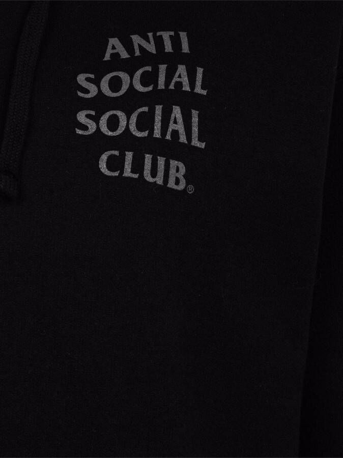 Anti Social Club Hoodie met print Zwart