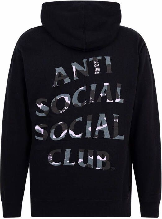 Anti Social Club Hoodie met print Zwart
