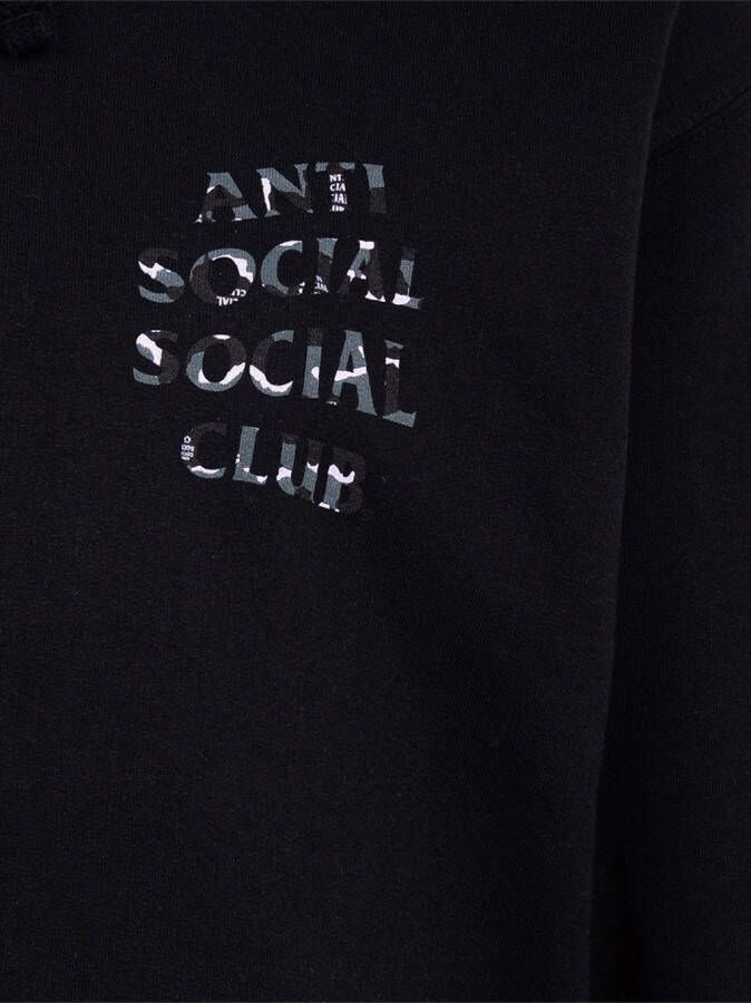 Anti Social Club Hoodie met print Zwart