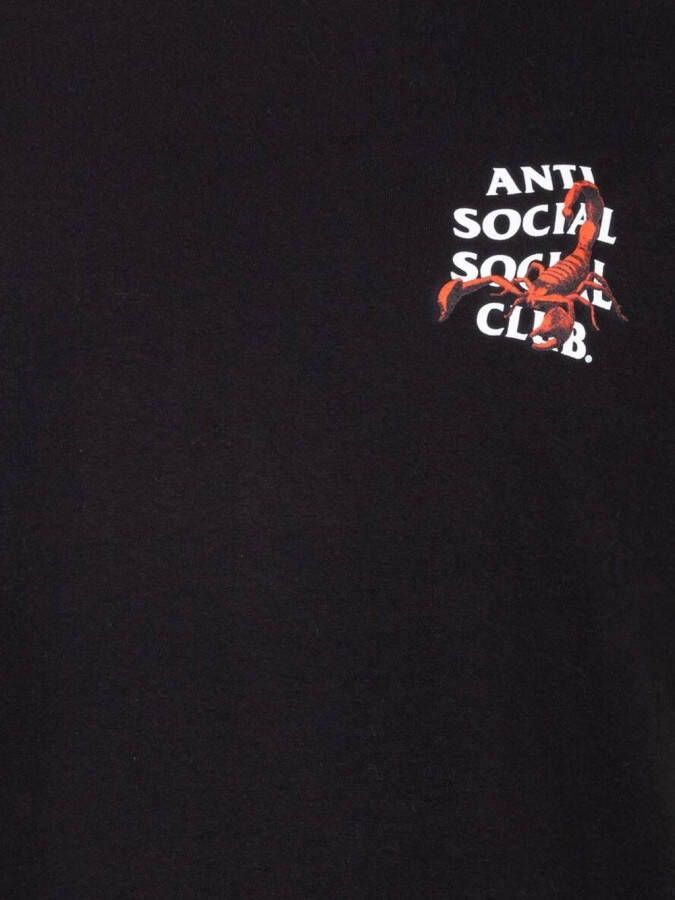 Anti Social Club T-shirt met print Zwart