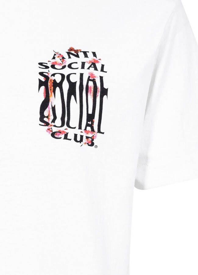 Anti Social Club T-shirt met print Wit