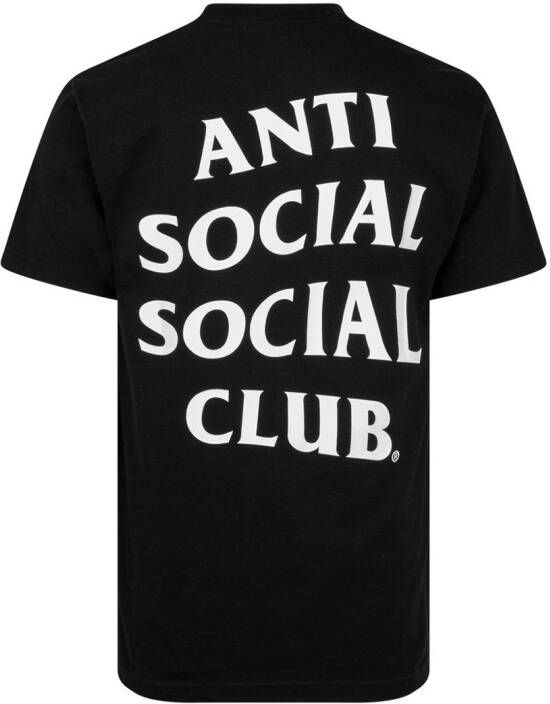Anti Social Club T-shirt met print Zwart