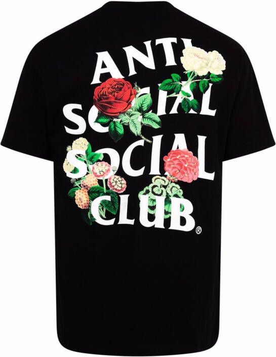 Anti Social Club T-shirt met print Zwart