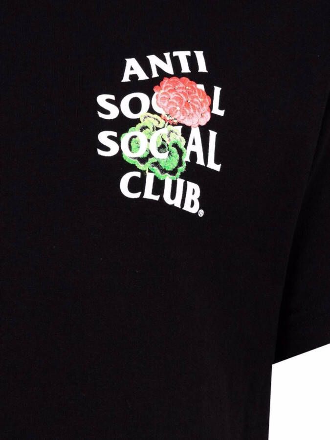 Anti Social Club T-shirt met print Zwart
