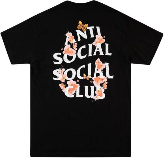Anti Social Club T-shirt met print Zwart