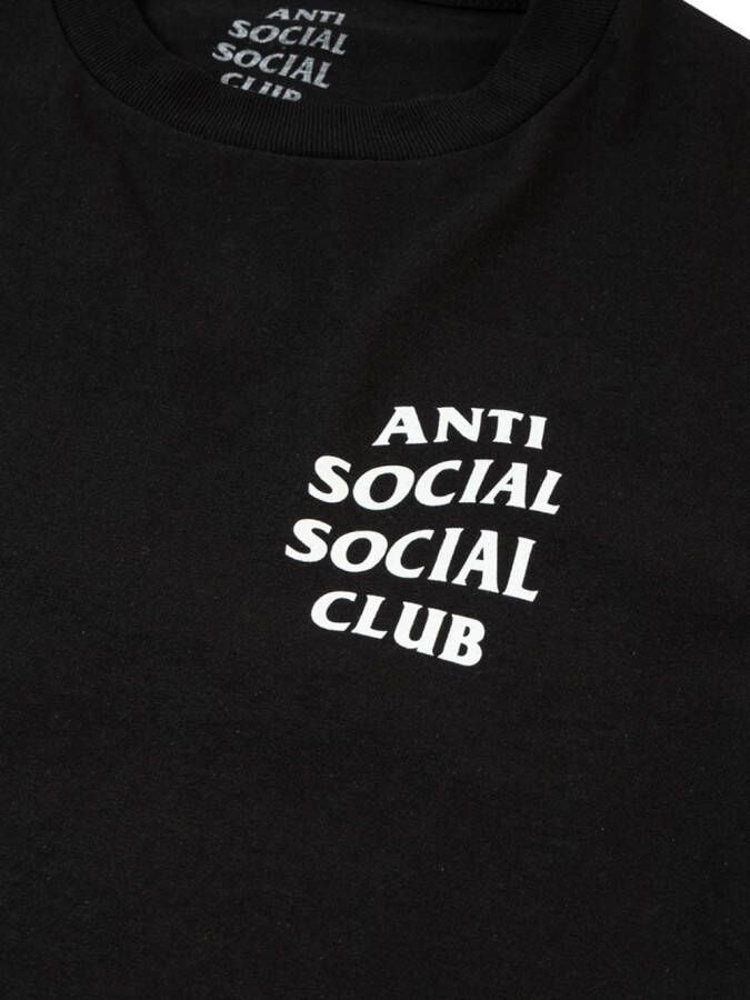 Anti Social Club T-shirt met print Zwart