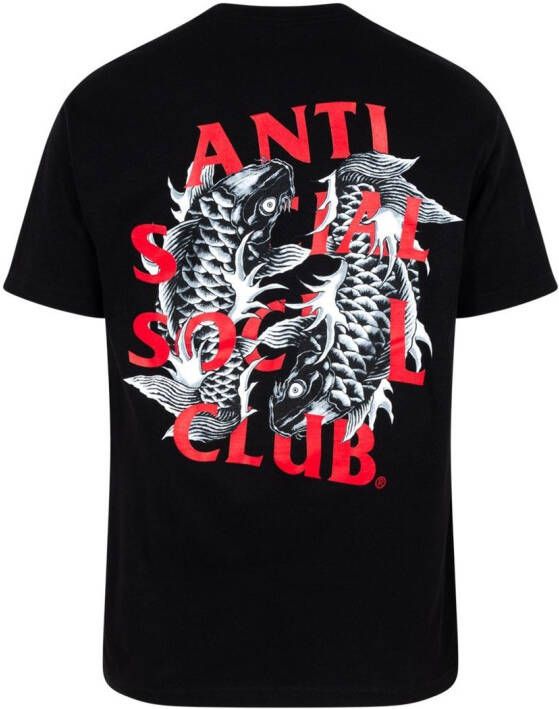 Anti Social Club T-shirt met print Zwart