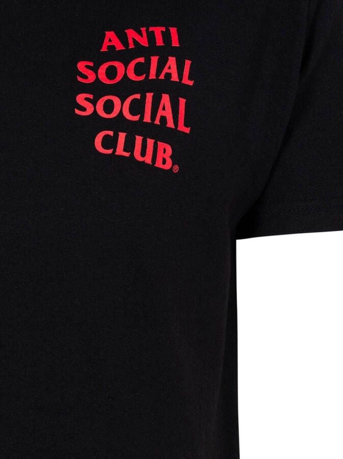 Anti Social Club T-shirt met print Zwart