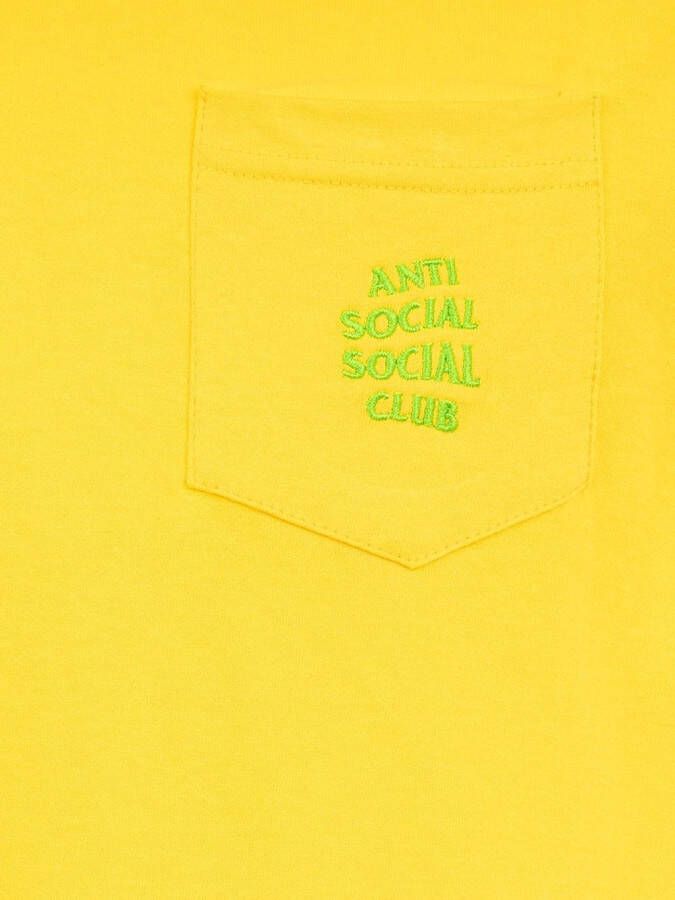 Anti Social Club T-shirt met zak Geel