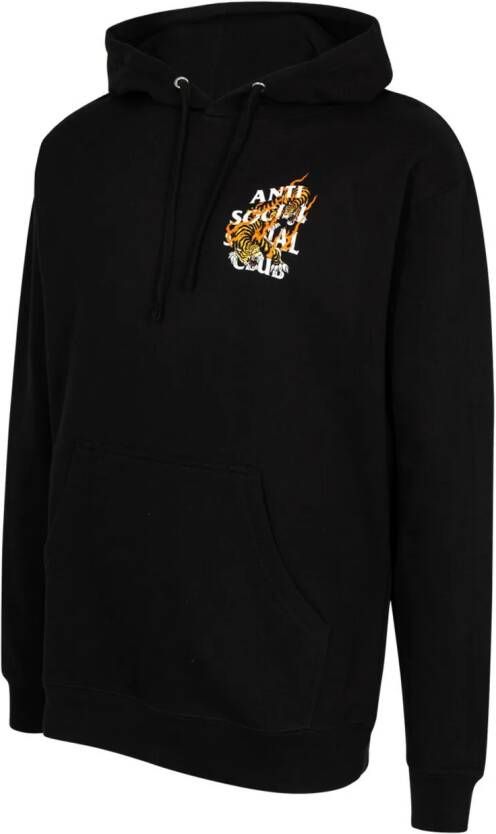 Anti Social Club Hoodie met print Zwart