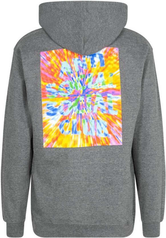 Anti Social Club Hoodie met tekst Grijs