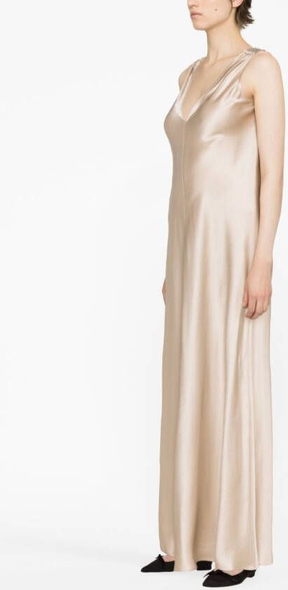 Antonelli Mouwloze maxi-jurk Beige