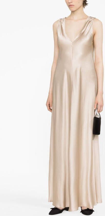 Antonelli Mouwloze maxi-jurk Beige