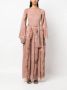 Antonino Valenti Maxi-jurk met veren Roze - Thumbnail 2