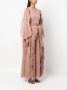 Antonino Valenti Maxi-jurk met veren Roze - Thumbnail 3