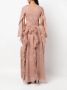 Antonino Valenti Maxi-jurk met veren Roze - Thumbnail 4