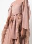 Antonino Valenti Maxi-jurk met veren Roze - Thumbnail 5