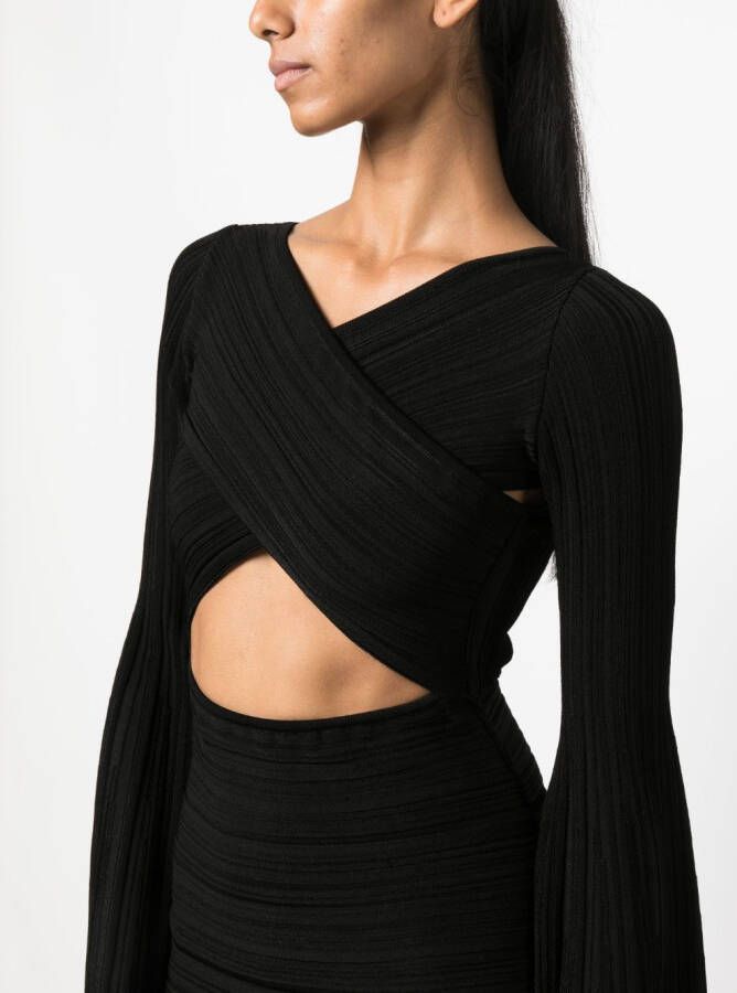 Antonino Valenti Midi-jurk met uitgesneden details Zwart