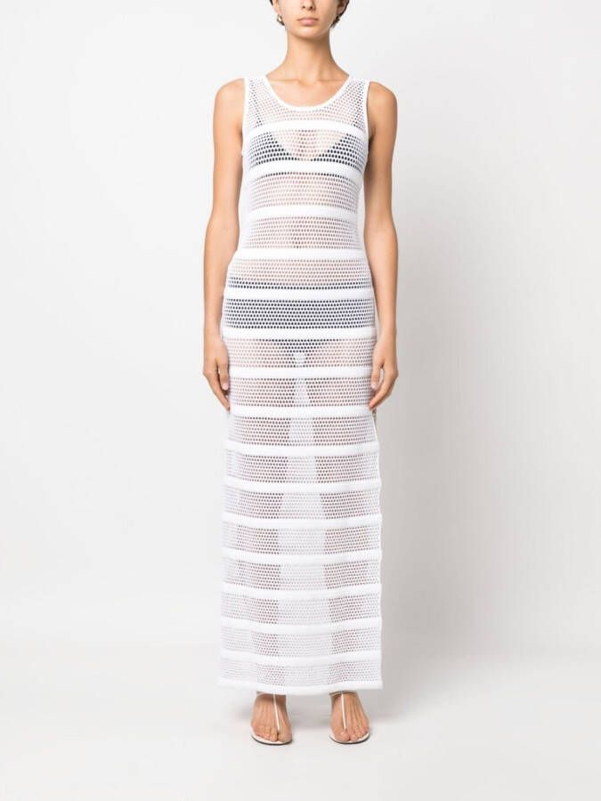 Antonino Valenti Doorzichtige maxi-jurk Wit