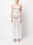 Antonino Valenti Doorzichtige maxi-jurk Wit - Thumbnail 3