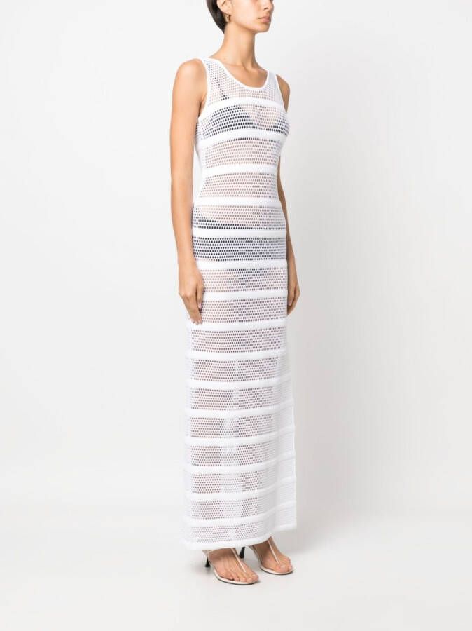 Antonino Valenti Doorzichtige maxi-jurk Wit