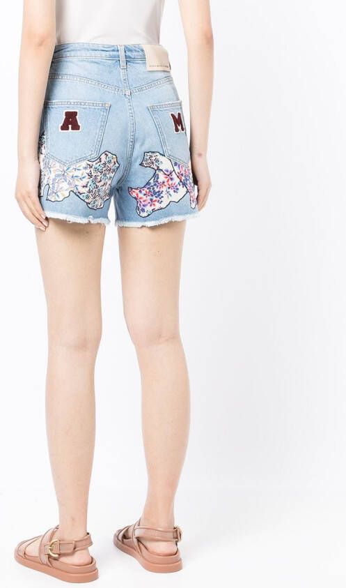 Antonio Marras Shorts met bloemenprint Blauw