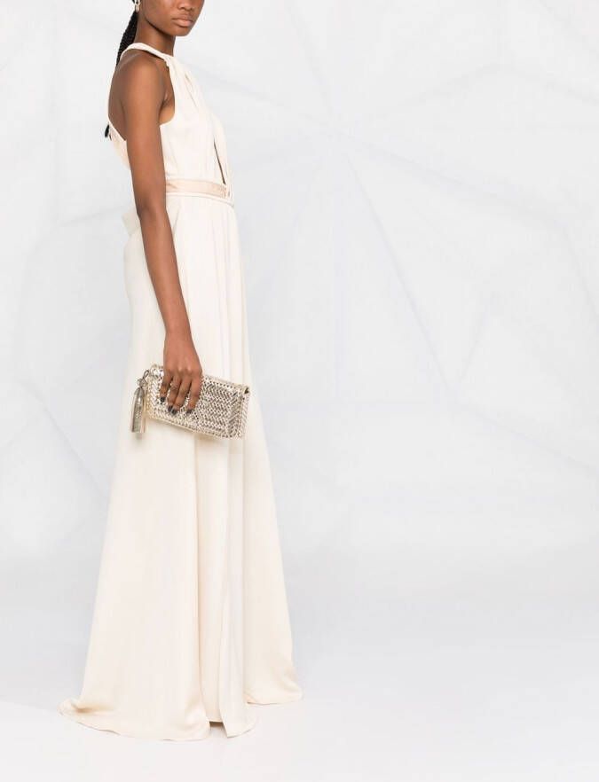 Anya Hindmarch Neeson leren clutch Goud