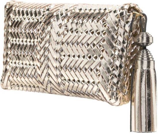 Anya Hindmarch Neeson leren clutch Goud