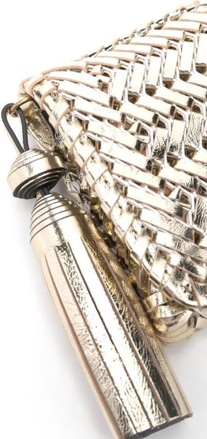 Anya Hindmarch Neeson leren clutch Goud