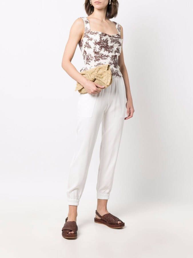 Anya Hindmarch Raffia clutch met strikdetail Beige