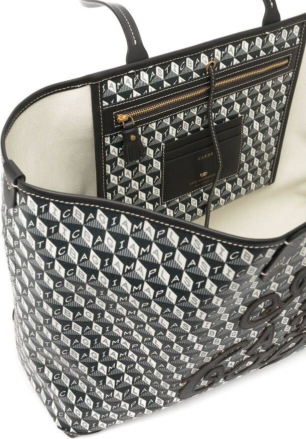 Anya Hindmarch Shopper met logoprint Grijs