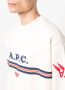 A.P.C. Sweater met logoprint Beige - Thumbnail 5